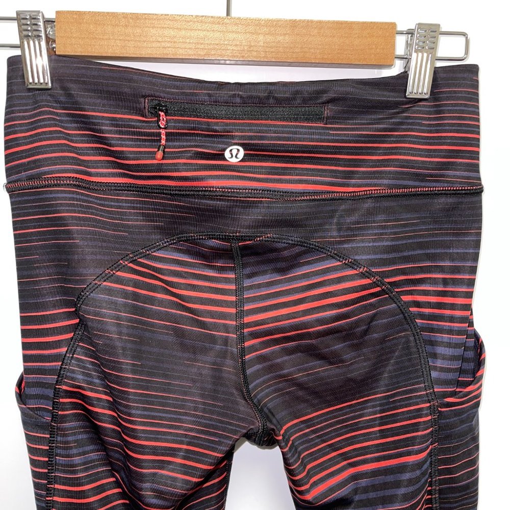 Lululemon Speed Tight IV Twisted Dune Alarming Black Size 4